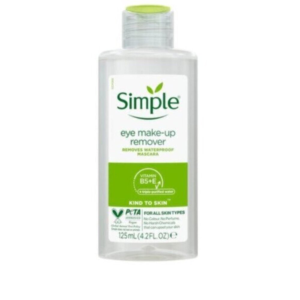 Simple eye makeup remover removes waterproof mascara 125ml